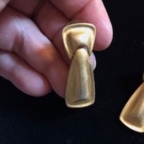 Brushed Gold Earrings *NWOT* - Picture 2 of 3